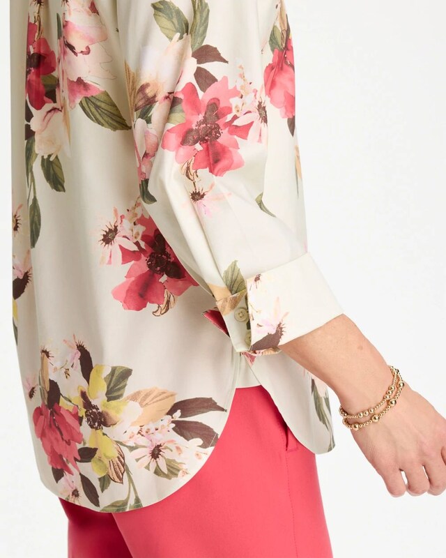 No Iron Printed Stretch Shirt - image 4
